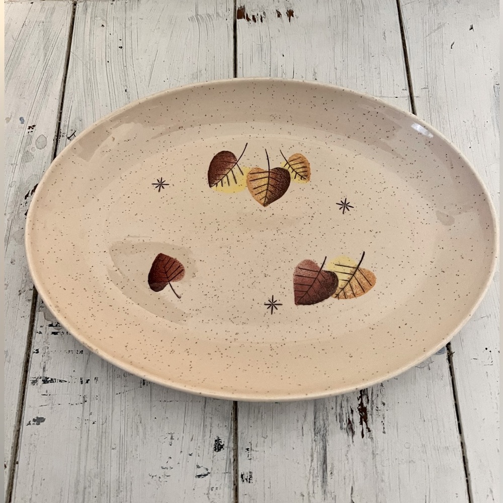 Vernon Kilns Sherwood Oval Platter 11" Vernonware Metlox 1950's MCM